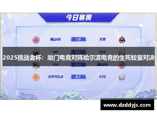 2025挑战者杯：厦门电竞对阵哈尔滨电竞的生死较量对决